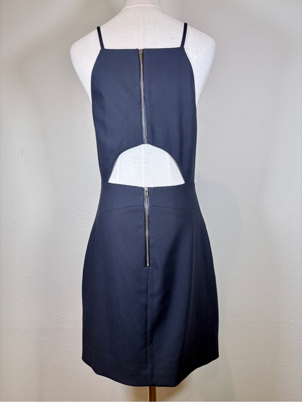 Elizabeth and James Cutout Back Spaghetti Strap Mini Dress Navy Blue Size 8